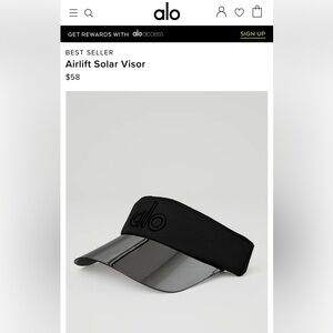 Alo AIRLIFT SOLAR VISOR NWT